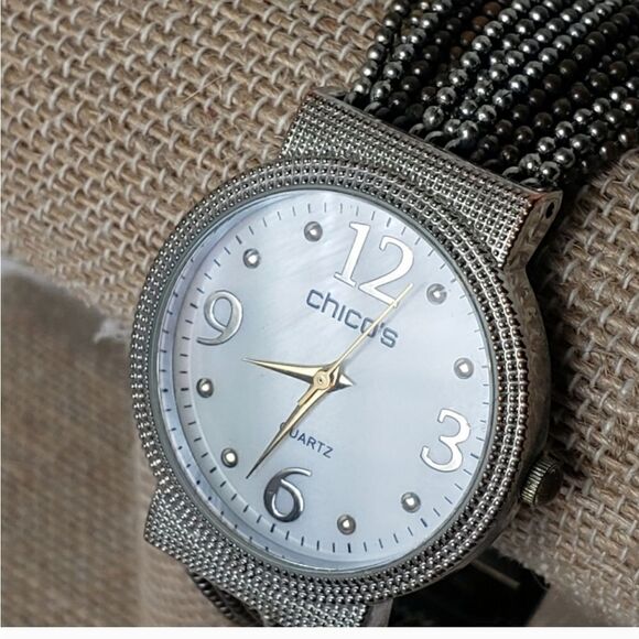 CHICO'S Mixed Metals Ball Chain Watch - Picture 2 of 6